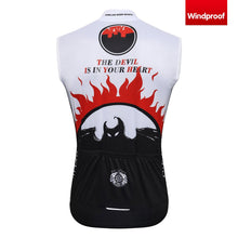 Cargar imagen en el visor de la galería, Thriller Rider Sports Ropa de Bicicleta Hombre Ciclismo Chalecos Sin Mangas Cortavientos(The Devil is in Your Heart)