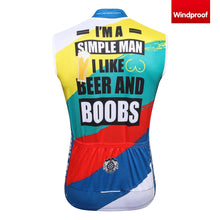 Cargar imagen en el visor de la galería, Thriller Rider Sports Ropa de Bicicleta Hombre Ciclismo Chalecos Sin Mangas Cortavientos(I'm a Simple Man)