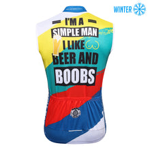 Carica l'immagine nel visualizzatore di Gallery, Thriller Rider Sports Abbigliamento per Biciclette Uomo Ciclismo Gilet Termico/Inverno Senza Maniche(I'm a Simple Man)