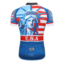 Load image into Gallery viewer, Thriller Rider Sports Bicycle Clothing Mens Cycling Jersey Short Sleeve(USA Flag)