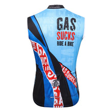 Load image into Gallery viewer, Thriller Rider Sports Bicycle Clothing Mens Cycling Vests Sleeveless(Gas Sucks Ride a Bike)