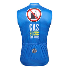 Load image into Gallery viewer, Thriller Rider Sports Bicycle Clothing Mens Cycling Vests Sleeveless(Gas Sucks Ride a Bike)
