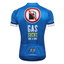Load image into Gallery viewer, Thriller Rider Sports Bicycle Clothing Mens Cycling Jersey Short Sleeve(Gas Sucks Ride a Bike)