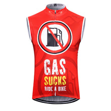 Load image into Gallery viewer, Thriller Rider Sports Bicycle Clothing Mens Cycling Vests Sleeveless(Gas Sucks Ride a Bike)