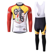 Load image into Gallery viewer, Thriller Rider Sports Bicycle Clothing Mens Cycling Jersey Long Sleeve and Bib Trousers Kit(Feel in Your Wheels)
