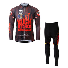 Load image into Gallery viewer, Thriller Rider Sports Bicycle Clothing Mens Cycling Jersey Long Sleeve and Trousers Kit(Let&#39;s Rock)
