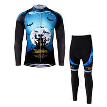 Load image into Gallery viewer, Thriller Rider Sports Bicycle Clothing Mens Cycling Jersey Long Sleeve and Trousers Kit(Ghost Castle)
