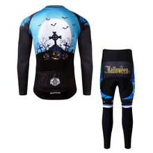 Load image into Gallery viewer, Thriller Rider Sports Bicycle Clothing Mens Cycling Jersey Long Sleeve and Trousers Kit(Ghost Castle)
