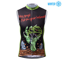 Load image into Gallery viewer, Thriller Rider Sports Bicycle Clothing Mens Cycling Vests Winter Sleeveless(Hey Guys! Put on Your Helmet!)
