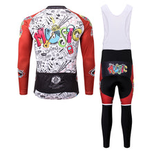 Load image into Gallery viewer, Thriller Rider Sports Bicycle Clothing Mens Cycling Jersey Long Sleeve and Bib Trousers Kit(Love Music)
