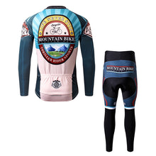 Load image into Gallery viewer, Thriller Rider Sports Bicycle Clothing Mens Cycling Jersey Long Sleeve and Trousers Kit(Mountian Bike Bicycle Club)
