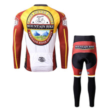 Load image into Gallery viewer, Thriller Rider Sports Bicycle Clothing Mens Cycling Jersey Long Sleeve and Trousers Kit(Mountian Bike Bicycle Club)
