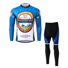 Load image into Gallery viewer, Thriller Rider Sports Bicycle Clothing Mens Cycling Jersey Long Sleeve and Trousers Kit(Mountian Bike Bicycle Club)
