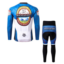 Load image into Gallery viewer, Thriller Rider Sports Bicycle Clothing Mens Cycling Jersey Long Sleeve and Trousers Kit(Mountian Bike Bicycle Club)
