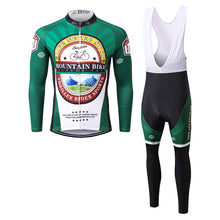 Load image into Gallery viewer, Thriller Rider Sports Bicycle Clothing Mens Cycling Jersey Long Sleeve and Bib Trousers Kit(Mountian Bike Bicycle Club)
