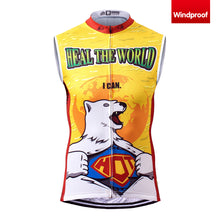 Load image into Gallery viewer, Thriller Rider Sports Bicycle Clothing Mens Cycling Vests Windproof Sleeveless(Heal The World)
