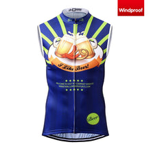 Load image into Gallery viewer, Thriller Rider Sports Bicycle Clothing Mens Cycling Vests Windproof Sleeveless(I Like Beer)
