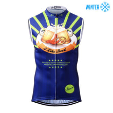 Load image into Gallery viewer, Thriller Rider Sports Bicycle Clothing Mens Cycling Vests Winter Sleeveless(I Like Beer)
