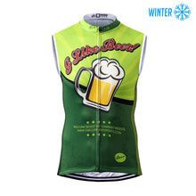 Load image into Gallery viewer, Thriller Rider Sports Bicycle Clothing Mens Cycling Vests Winter Sleeveless(I Like Beer)
