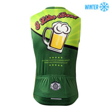 Load image into Gallery viewer, Thriller Rider Sports Bicycle Clothing Mens Cycling Vests Winter Sleeveless(I Like Beer)
