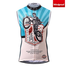 Charger l&#39;image dans la galerie, Thriller Rider Sports Vêtements de Vélo Homme Cyclisme Gilets Sans Manche Coupe-vent(Feel in Your Wheels)
