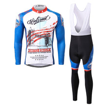 Load image into Gallery viewer, Thriller Rider Sports Bicycle Clothing Mens Cycling Jersey Long Sleeve and Bib Trousers Kit(United Kingdom)
