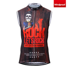 Charger l&#39;image dans la galerie, Thriller Rider Sports Vêtements de Vélo Homme Cyclisme Gilets Sans Manche Coupe-vent(Let&#39;s Rock)
