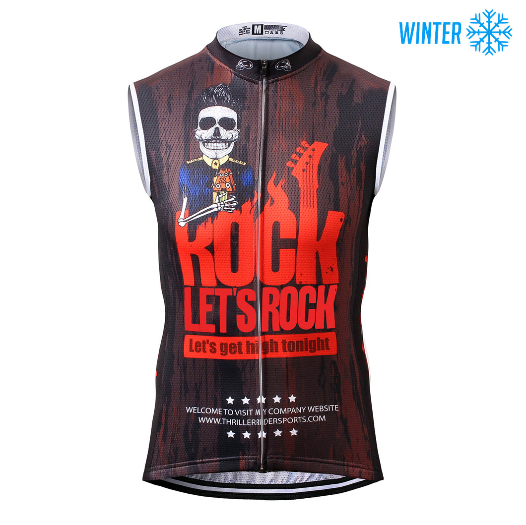 Thriller Rider Sports Bicycle Clothing Mens Cycling Vests Winter Sleeveless(Let's Rock)