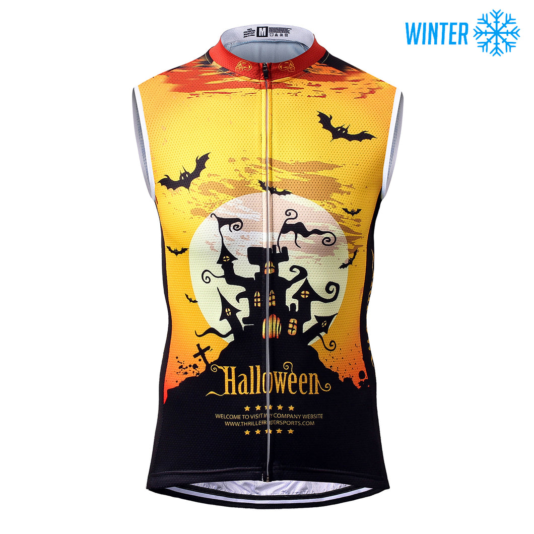 Thriller Rider Sports Bicycle Clothing Mens Cycling Vests Winter Sleeveless(Ghost Castle)