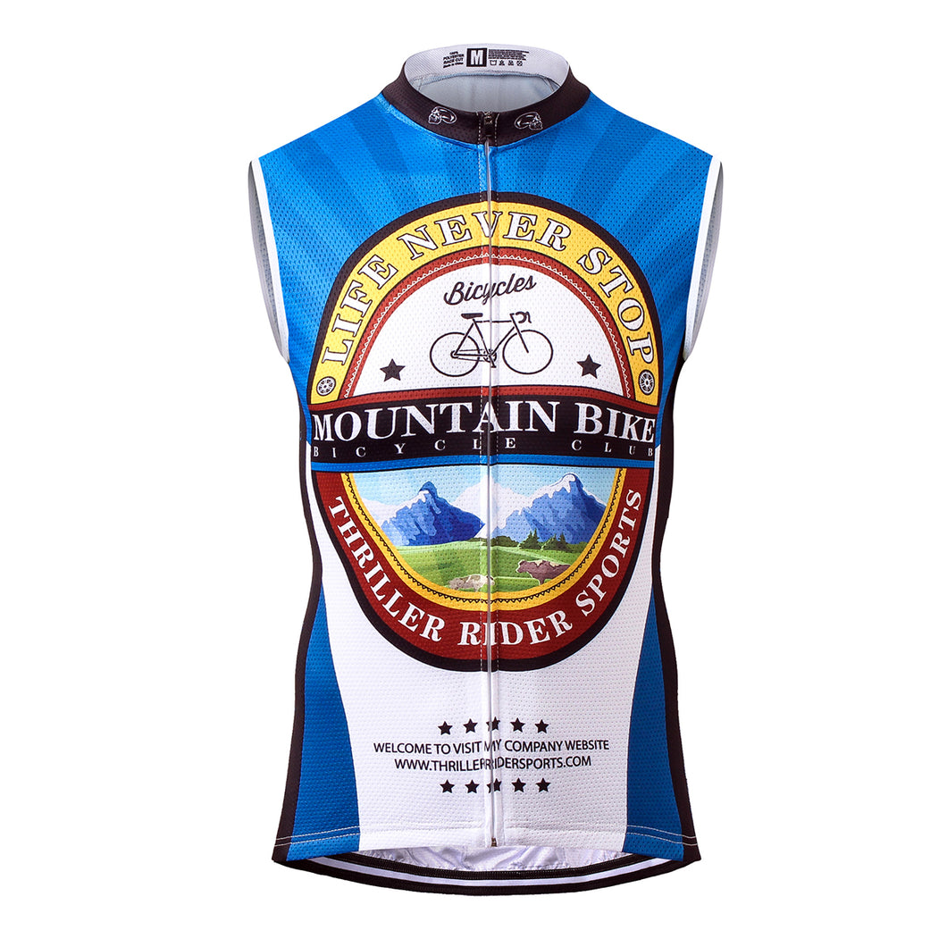 Thriller Rider Sports Bicycle Clothing Mens Cycling Vests Sleeveless(Mountian Bike Bicycle Club)