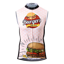 Load image into Gallery viewer, Thriller Rider Sports Bicycle Clothing Mens Cycling Vests Sleeveless(The Burgers)
