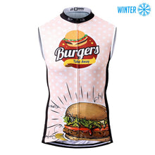 Load image into Gallery viewer, Thriller Rider Sports Bicycle Clothing Mens Cycling Vests Winter Sleeveless(The Burgers)
