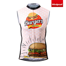 Load image into Gallery viewer, Thriller Rider Sports Bicycle Clothing Mens Cycling Vests Windproof Sleeveless(The Burgers)
