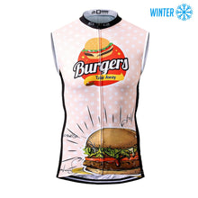 Load image into Gallery viewer, Thriller Rider Sports Bicycle Clothing Mens Cycling Vests Winter Sleeveless(The Burgers)
