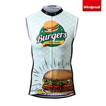 Load image into Gallery viewer, Thriller Rider Sports Bicycle Clothing Mens Cycling Vests Windproof Sleeveless(The Burgers)
