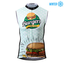 Load image into Gallery viewer, Thriller Rider Sports Bicycle Clothing Mens Cycling Vests Winter Sleeveless(The Burgers)
