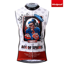 Load image into Gallery viewer, Thriller Rider Sports Bicycle Clothing Mens Cycling Vests Windproof Sleeveless(Ace of Spades)
