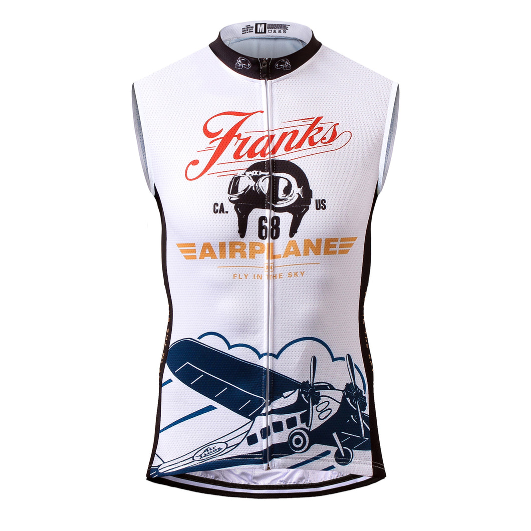 Thriller Rider Sports Bicycle Clothing Mens Cycling Vests Sleeveless(Airplane)