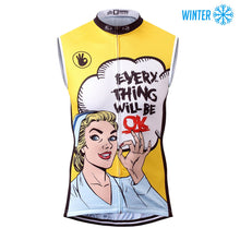 Load image into Gallery viewer, Thriller Rider Sports Bicycle Clothing Mens Cycling Vests Winter Sleeveless(Everything Will Be OK)
