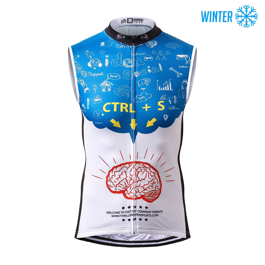 Thriller Rider Sports Bicycle Clothing Mens Cycling Vests Winter Sleeveless(Rest Your Mind)