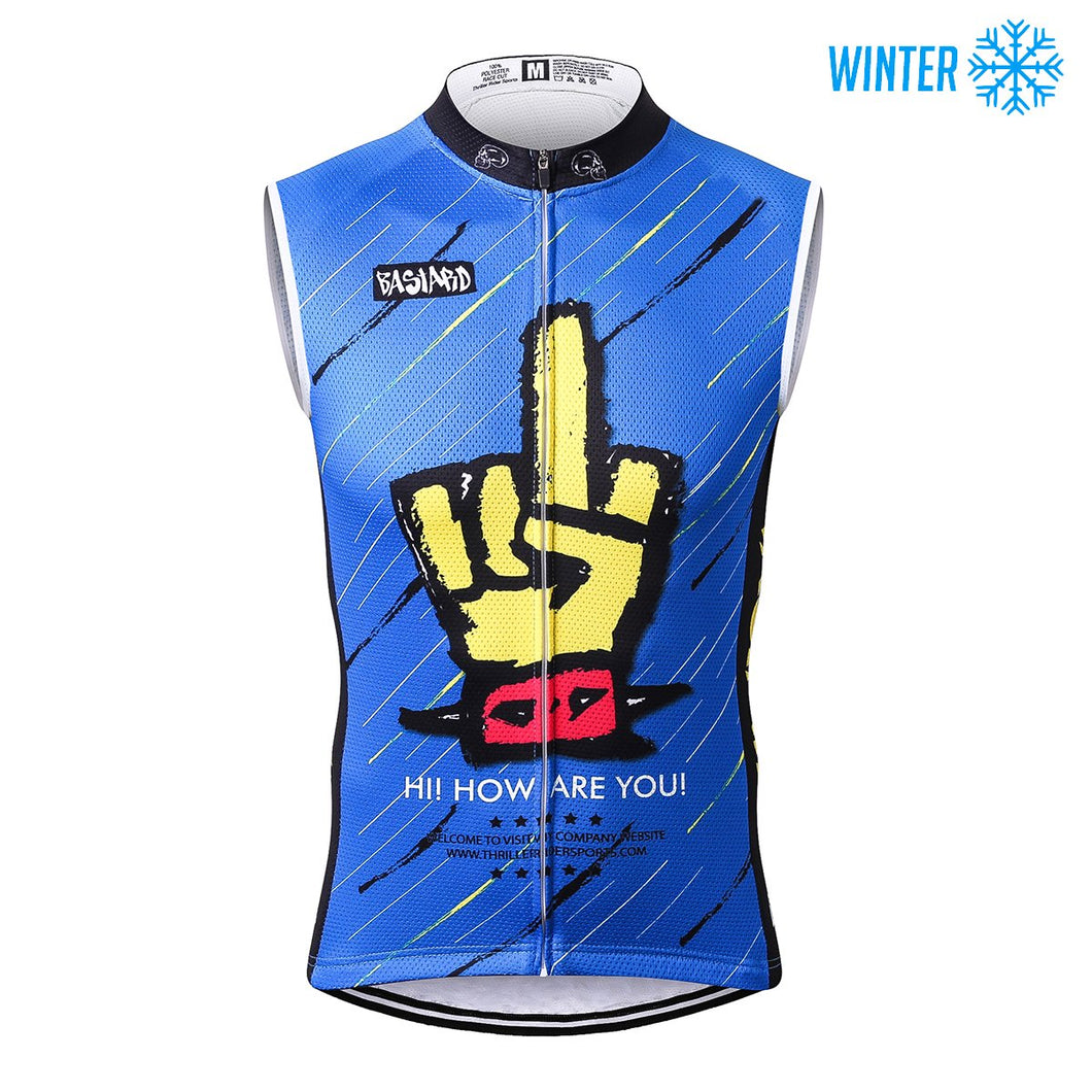 Thriller Rider Sports Bicycle Clothing Mens Cycling Vests Winter Sleeveless(Bastard)