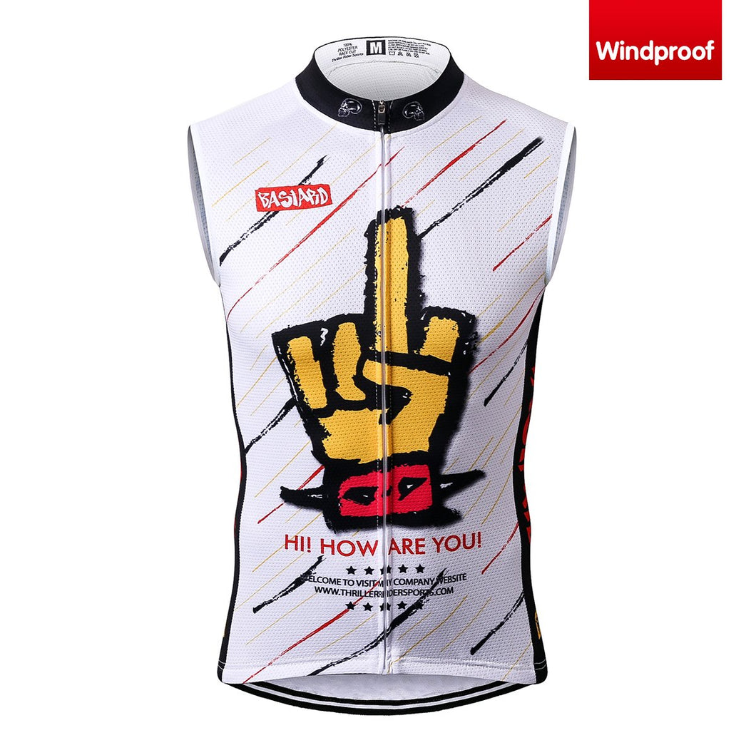 Thriller Rider Sports Bicycle Clothing Mens Cycling Vests Windproof Sleeveless(Bastard)