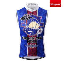 Load image into Gallery viewer, Thriller Rider Sports Bicycle Clothing Mens Cycling Vests Windproof Sleeveless(Fire in The Hole)
