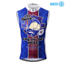 Load image into Gallery viewer, Thriller Rider Sports Bicycle Clothing Mens Cycling Vests Winter Sleeveless(Fire in The Hole)
