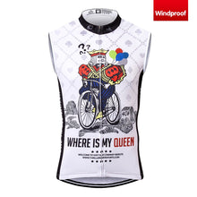 Load image into Gallery viewer, Thriller Rider Sports Bicycle Clothing Mens Cycling Vests Windproof Sleeveless(Where is My Queen)
