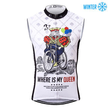 Load image into Gallery viewer, Thriller Rider Sports Bicycle Clothing Mens Cycling Vests Winter Sleeveless(Where is My Queen)
