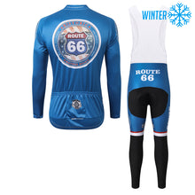 Load image into Gallery viewer, Thriller Rider Sports Bicycle Clothing Mens Cycling Jackets and Bib Tights Winter Kit(Route 66)
