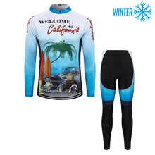 Load image into Gallery viewer, Thriller Rider Sports Bicycle Clothing Mens Cycling Jackets and Tights Winter Kit(Welcome to California)
