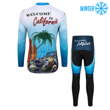 Load image into Gallery viewer, Thriller Rider Sports Bicycle Clothing Mens Cycling Jackets and Tights Winter Kit(Welcome to California)
