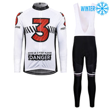 Load image into Gallery viewer, Thriller Rider Sports Bicycle Clothing Mens Cycling Jackets and Bib Tights Winter Kit(Give Us 3 Feet Please)
